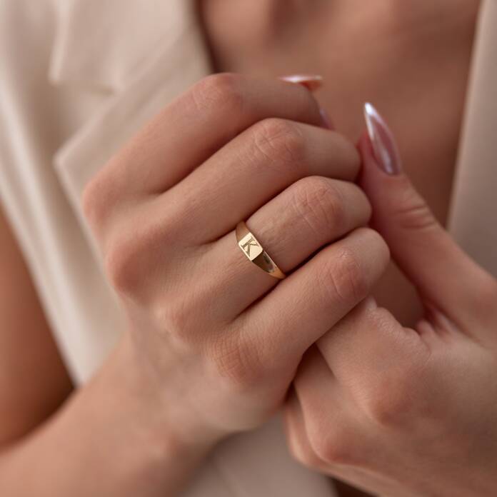 Harfli Plaka Yüzük - 1