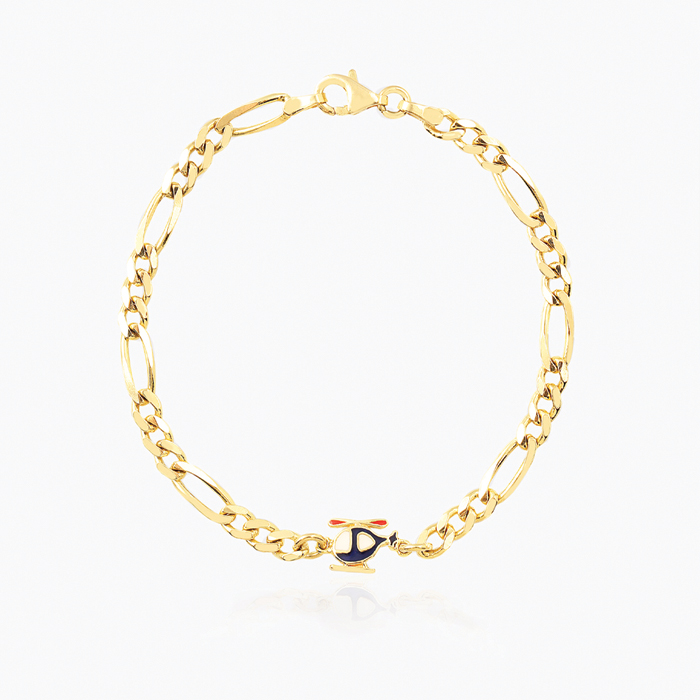 Helikopter Figaro Zincir Çocuk Bilekliği - Melike