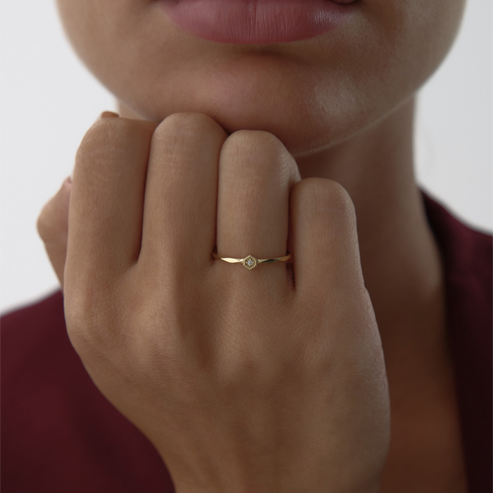 Hexagon Tektaş Yüzük - RİTİM (1)