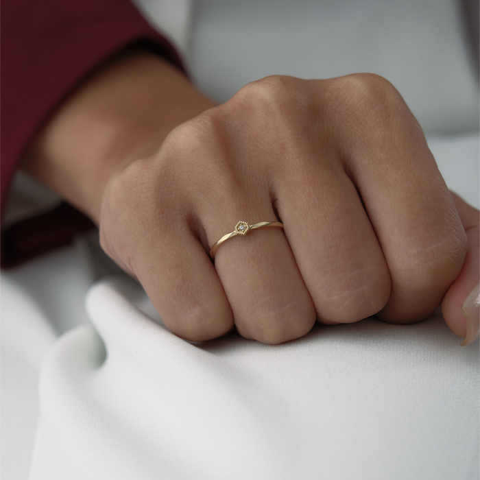 Hexagon Tektaş Yüzük - 3