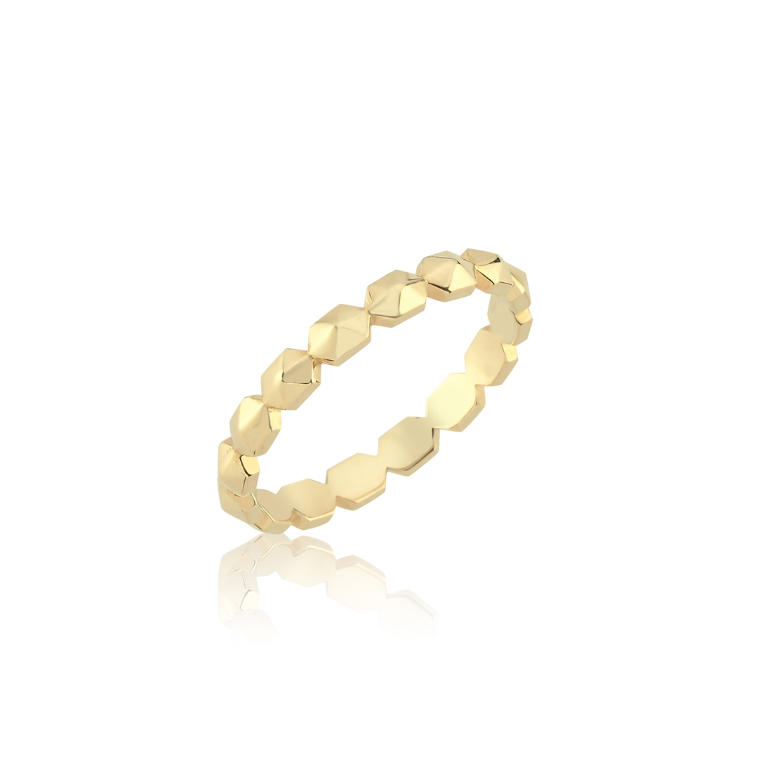 Hexagonal Prizma Kadın Alyans - 1