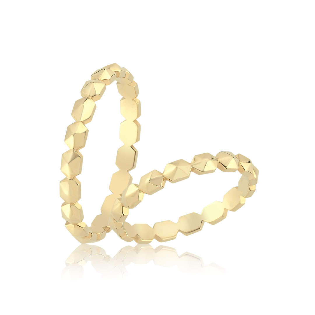 Hexagonal Prizma Çift Alyans - 1