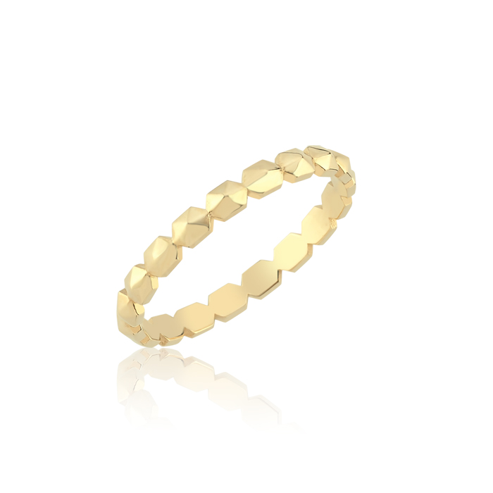 Hexagonal Prizma Erkek Alyans - Gökhan Bera