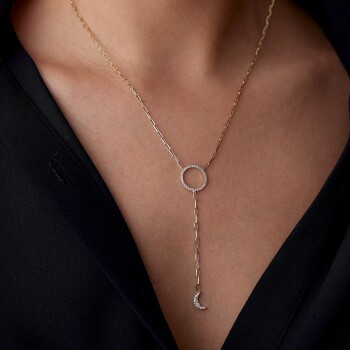 Hilal Sallantılı Kolye - Rayna (1)