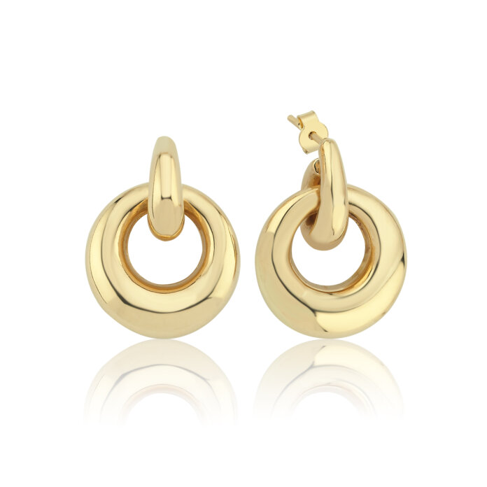 Hoop Bold Vidalı Küpe - 3