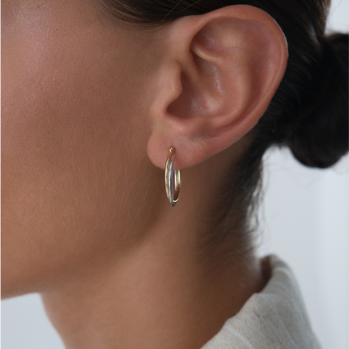 İki Renkli Lumira Küpe - Karacan (1)