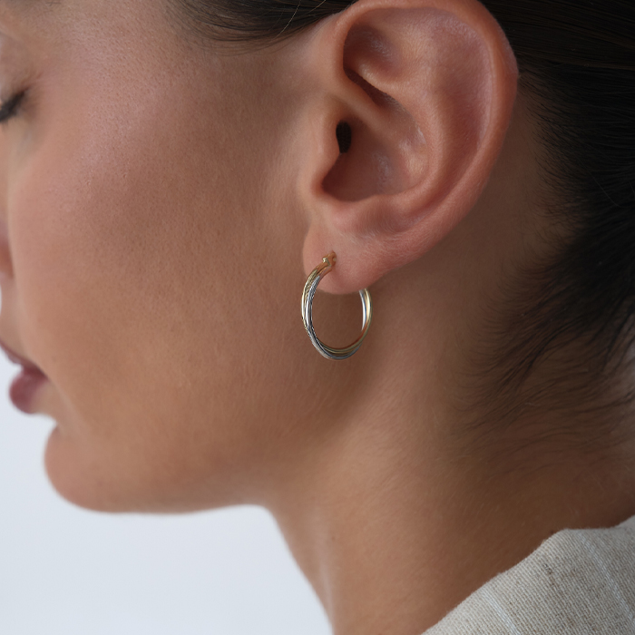 İki Renkli Lumira Küpe - Karacan