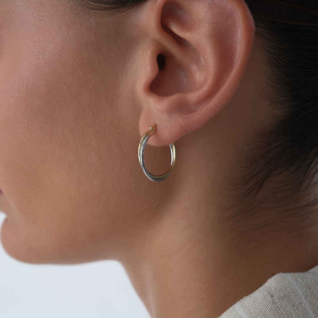 İki Renkli Lumira Küpe - 1