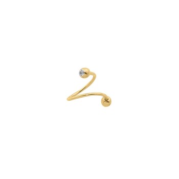 İki Ucu Taşlı Kıvrımlı Helix Piercing - Dianora