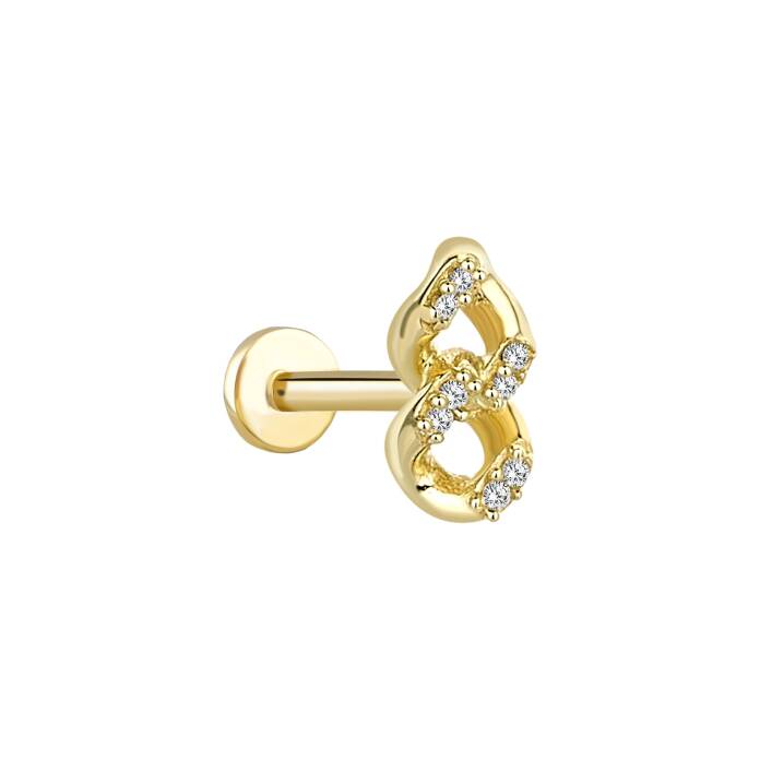 İkili Gurmet Taşlı Tragus Piercing - 1