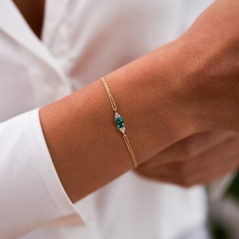 İkili Renkli Taşlı Bileklik - Rayna