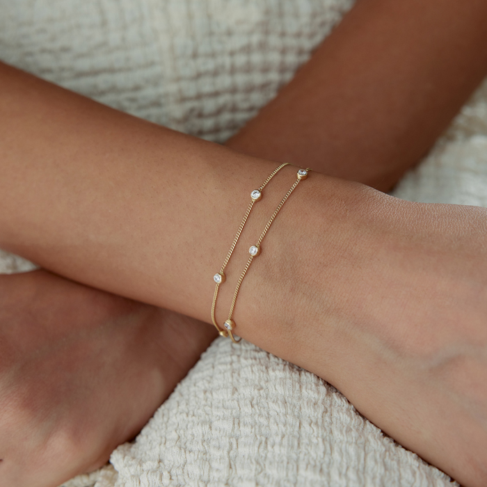 İkili Tektaş Bileklik - Rayna