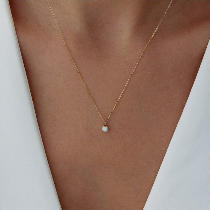 İkizler Burcu Moonstone Kolye - 1