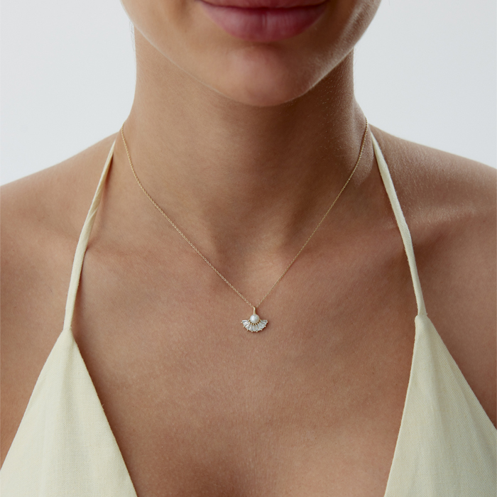 İnci Baget Yelpaze Kolye - RİTİM