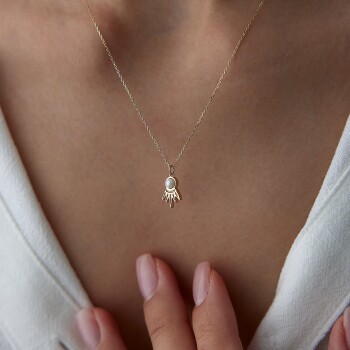 İnci Çarpa Kolye - Rayna (1)