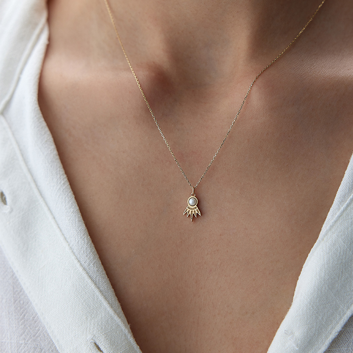 İnci Çarpa Kolye - Rayna