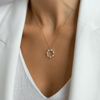 İnci Halka Kolye - Rayna