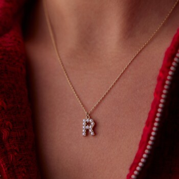 İnci Harf Kolye - RİTİM