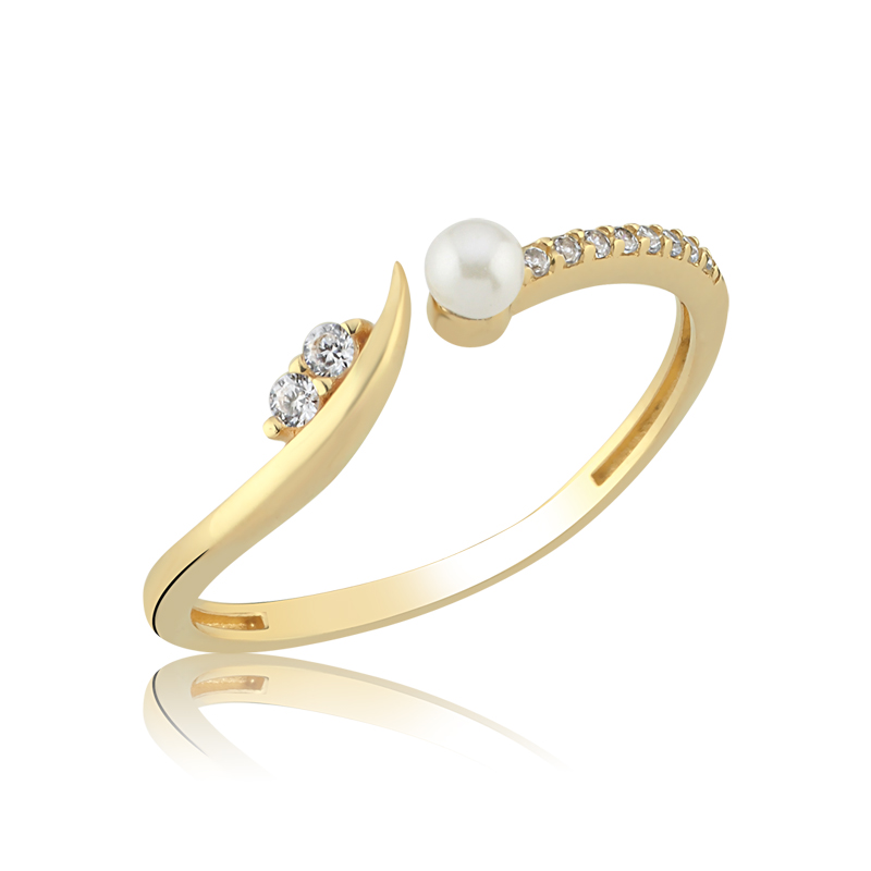 İnci Kıvrım Yüzük - Rayna (1)