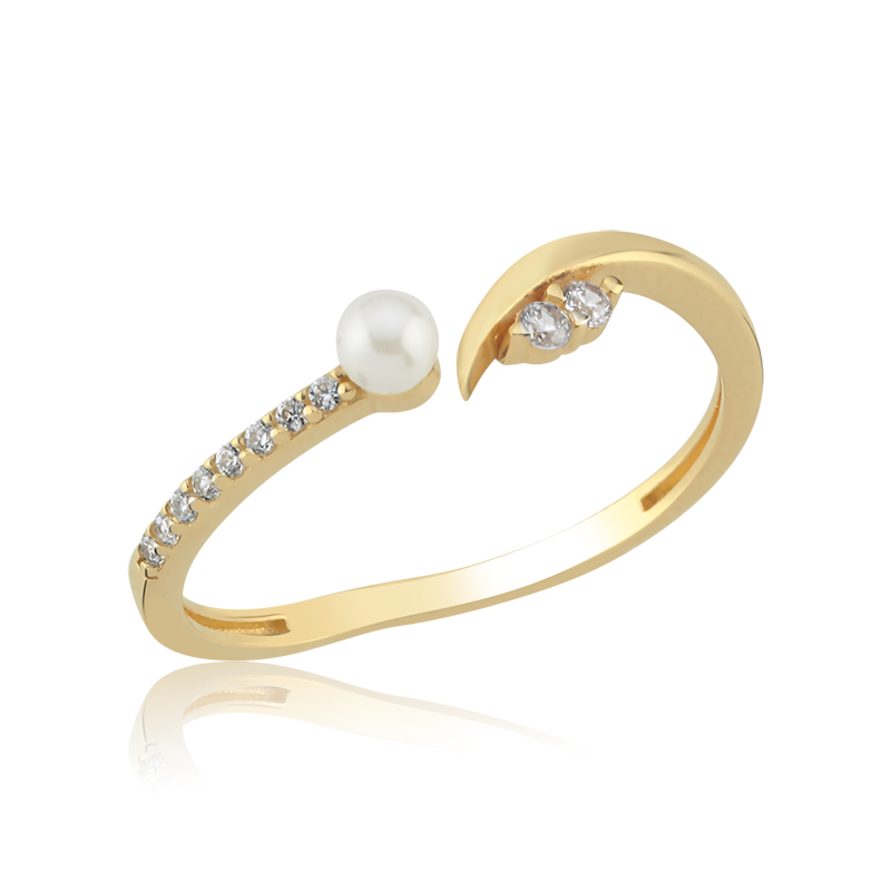 İnci Kıvrım Yüzük - Rayna