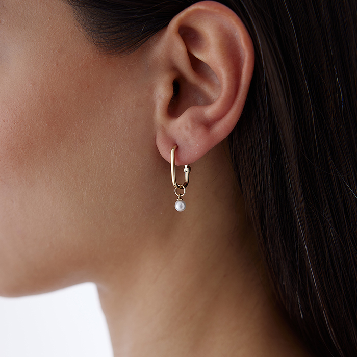 İnci Sallantılı Ataç Küpe - Cemart (1)