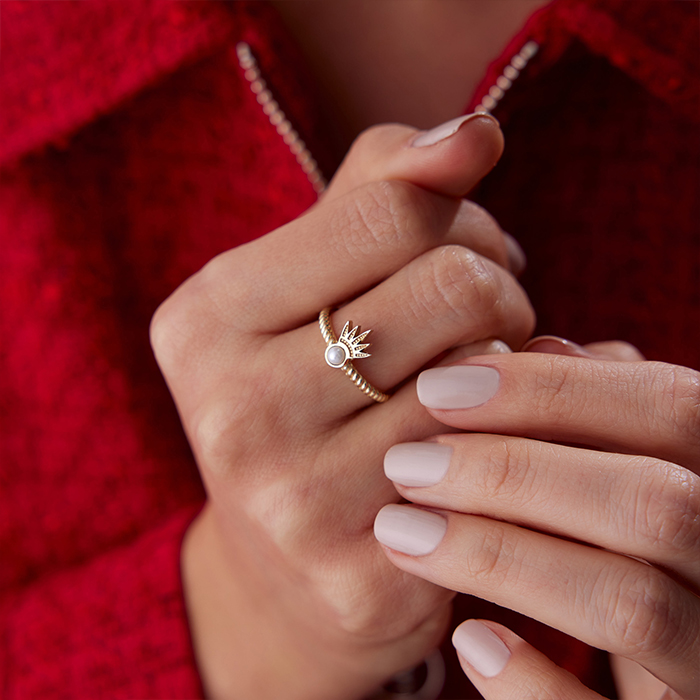 İnci Taç Yüzük - Rayna