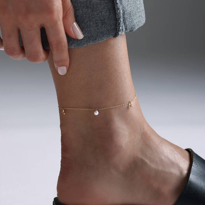 İnci Ve Yıldız Figürlü Halhal - 2