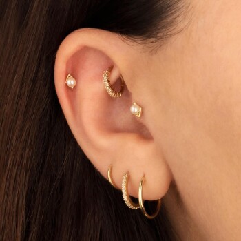 İncili Baklava Tragus Piercing - Dianora (1)
