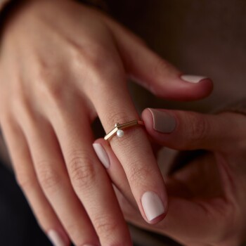 İncili Faset Yüzük - 4