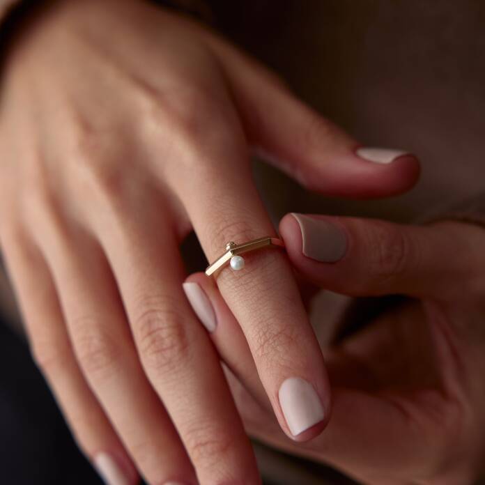 İncili Faset Yüzük - 4