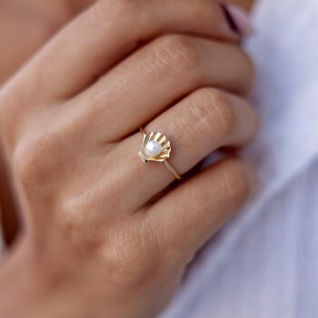 İncili İstiridye Yüzük - Cemart