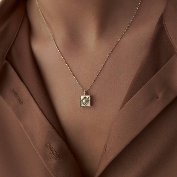 İncili Karo Kolye - 1