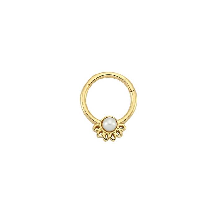 İncili Lotus Helix Piercing - 1
