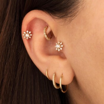 İncili Sun Tragus Piercing - Dianora (1)