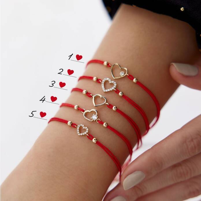 İpli Kalp Bileklik - 2