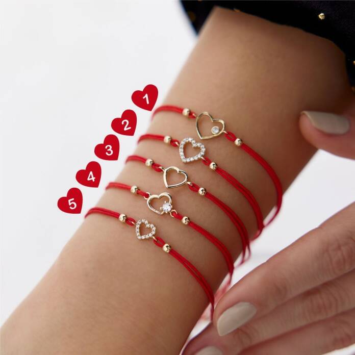 İpli Kalp Bileklik - 3