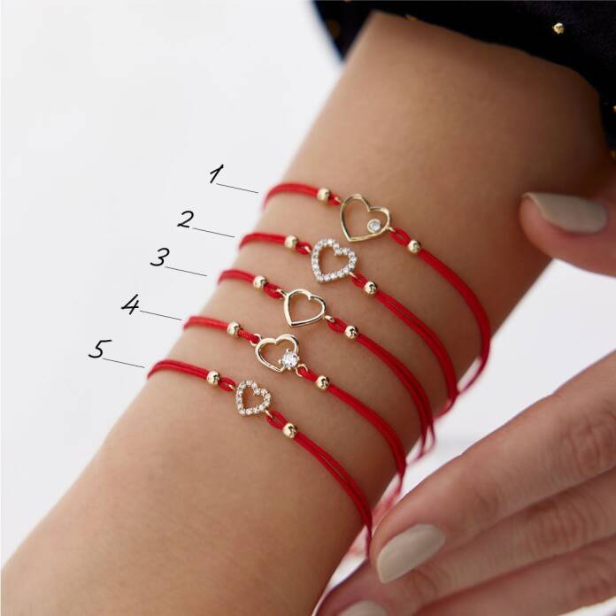 İpli Kalp Bileklik - 4