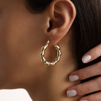 İskelet Halka Küpe - Dilmener