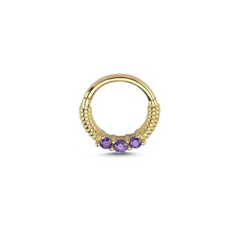 İşleme Detaylı Mor Taşlı Helix Piercing - Alen (1)