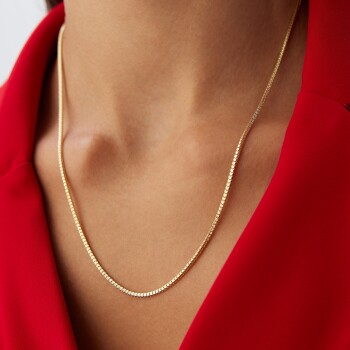 İtalyan Dokulu Küp Zincir - Midas