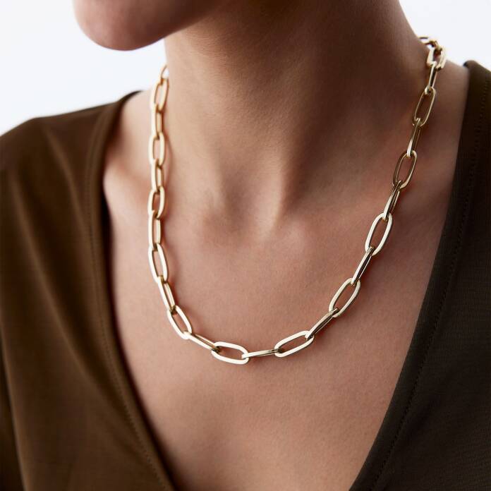 İtalyan Oval Ataç Zincir - 1