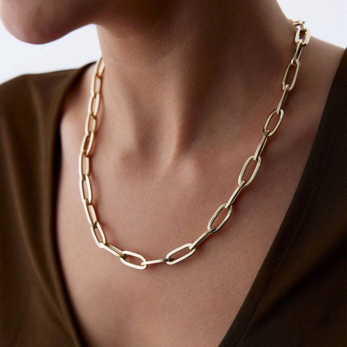 İtalyan Oval Ataç Zincir - 2