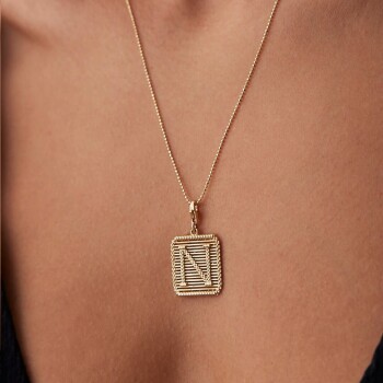 Izgara Harf Kolye - Alen (1)