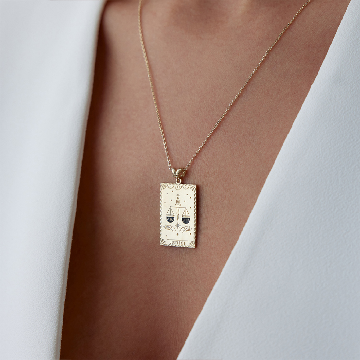 Justice Tarot Kolye - Simoro (1)