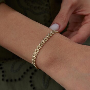 Kabartmalı Başak Bileklik - Milan (1)