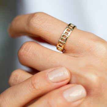 Kafes Detay Yüzük - Alen