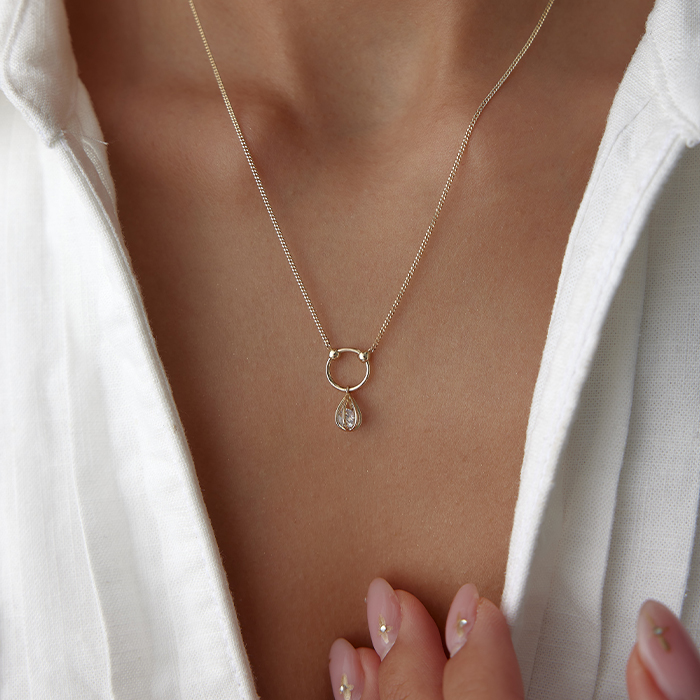 Kafes Göz Yaşı Kolye - Rayna