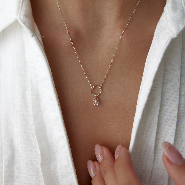 Kafes Göz Yaşı Kolye - Rayna (1)