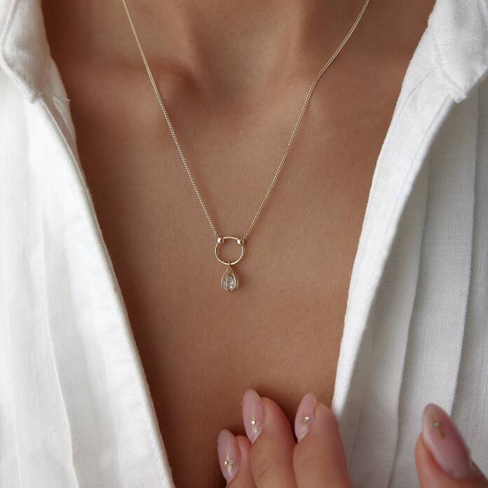 Kafes Göz Yaşı Kolye - 1