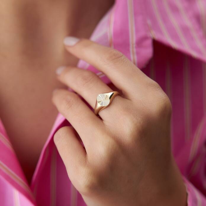 Kalemli Elips Şovalye Yüzük - 1